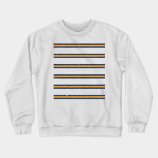 Leeds United White Yellow Blue Bar Scarf Design Crewneck Sweatshirt